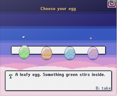 Four eggs to choose from