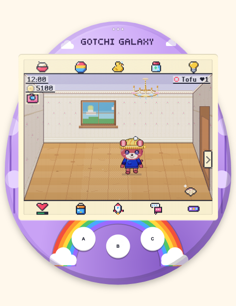 The game inside the Rainbow Puff case